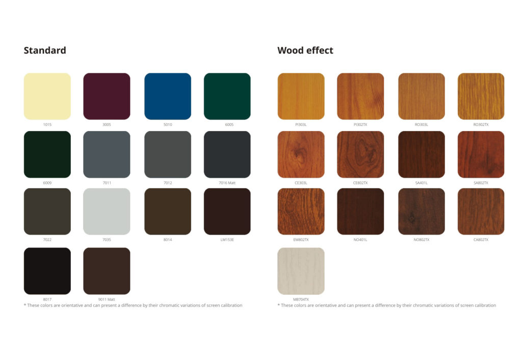 sliding doors Color options